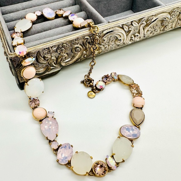 🔥 Rare Vintage JCrew Brûlée Iridescent Statement Necklace - Picture 13 of 15